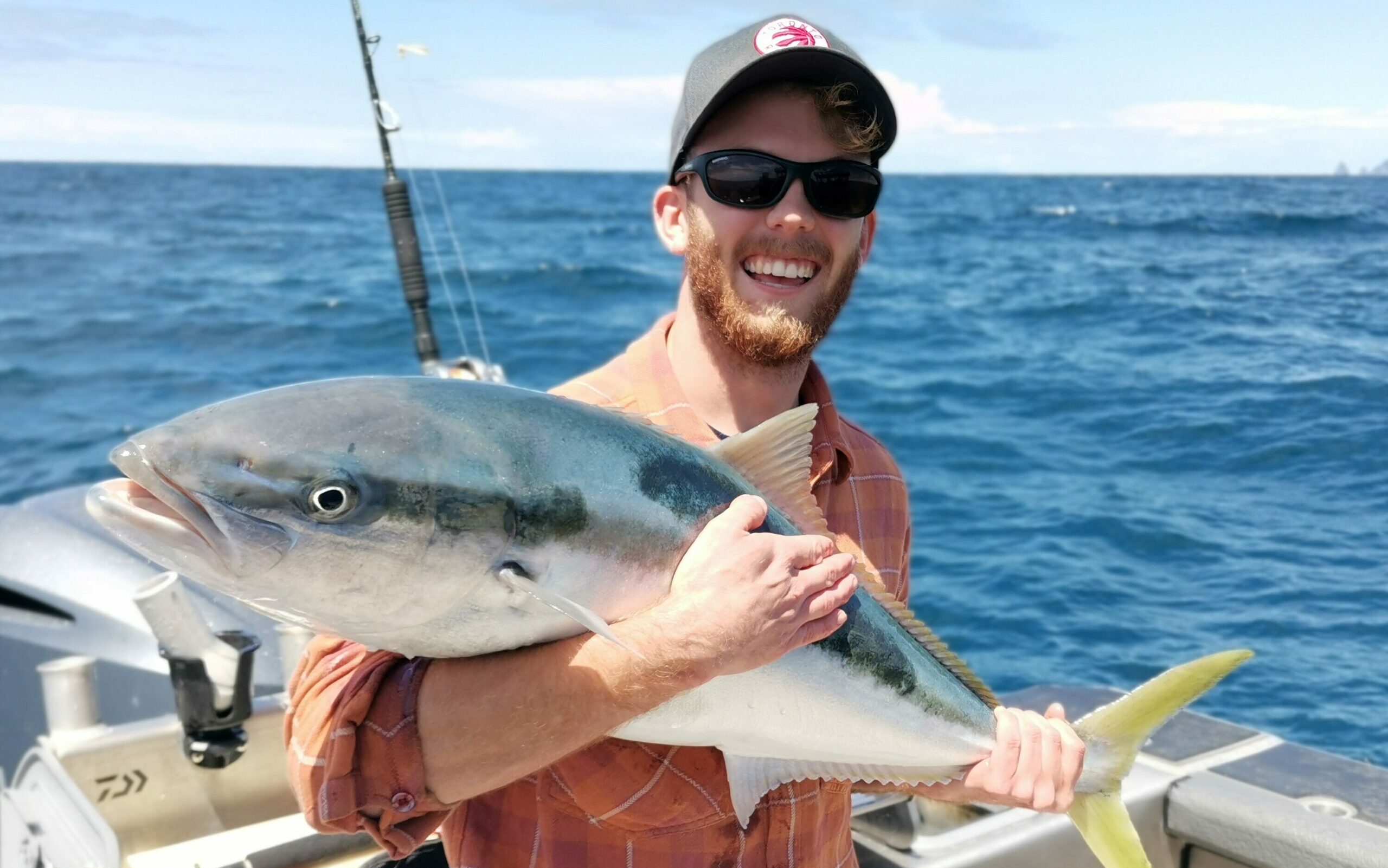 Liam with first Epic Kingfish