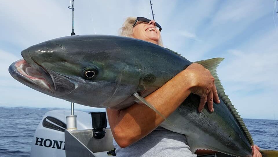 Smiles on dials! Another happy customer on Epic Fishing charters with Capt Owen